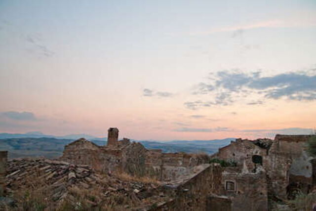 Puesta de sol en Craco