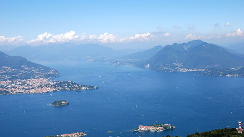 Vista aérea de las islas Borromeo