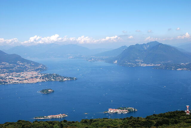 Vista aérea de las islas Borromeo