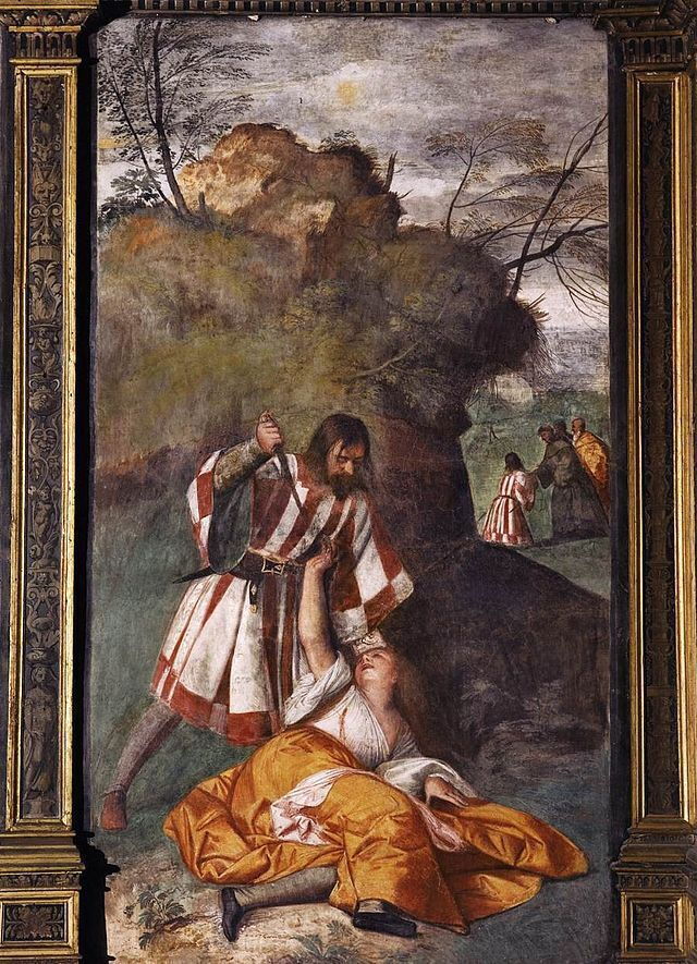 Milagro de el marido celoso, Tiziano