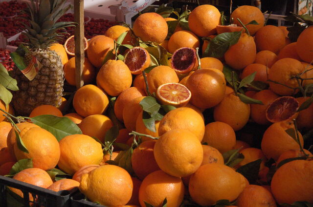 Mercado de Ballarò, naranjas