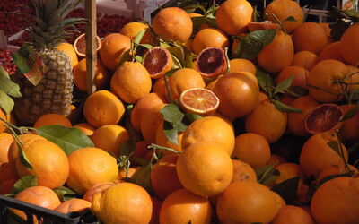 Mercado de Ballarò, naranjas