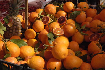 Mercado de Ballarò, naranjas