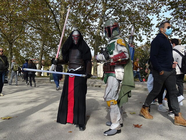 Darth Revan y Boba Fett cosplay, Lucca, 2021