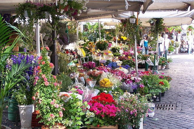 Flores en el Campo de' Fiori