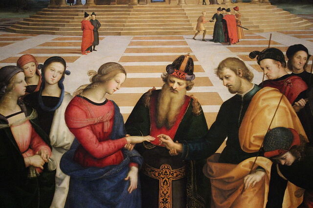 Matrimonio de la Virgen de Rafael (en Brera)
