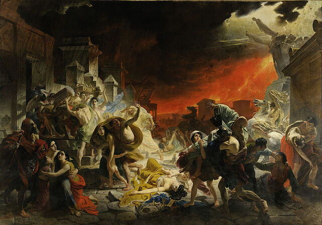 Pintura de Karl Brullov "El último día de Pompeya"