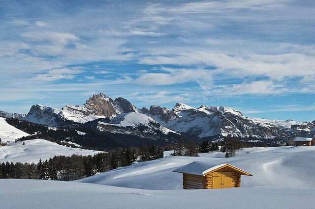 Alpe di Siusi, Nieve
