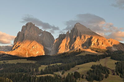 Alpe di Siusi, Atardecer