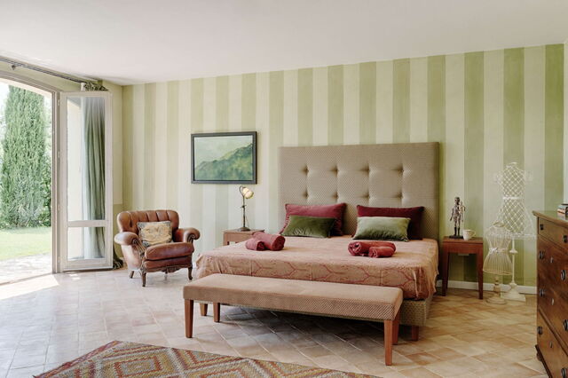 Villa Collinette, dormitorio