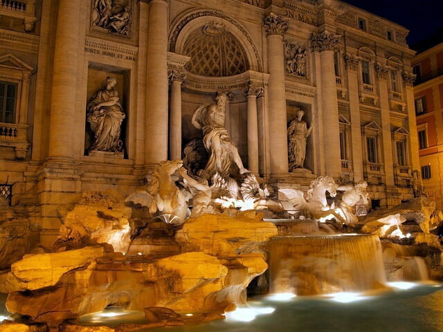 Fontana de Trevi en Roma