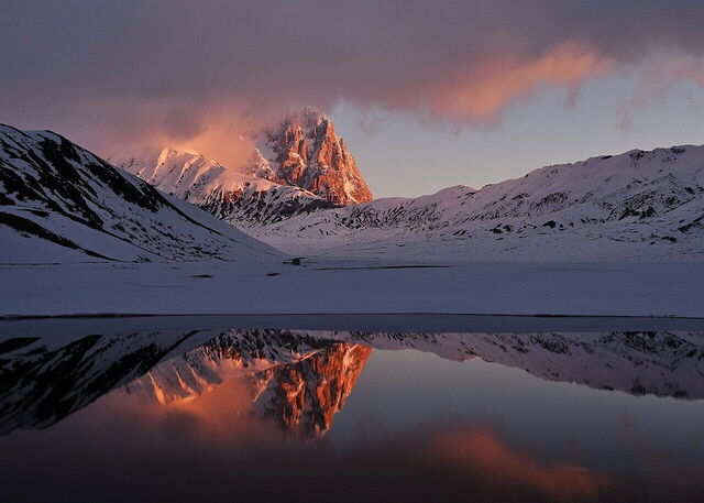 Parque Nacional del Gran Sasso y los Monti della Laga, paisajes nevados