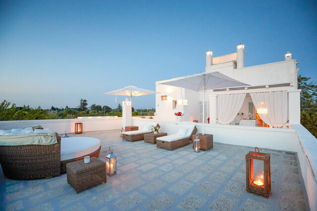 Terraza en la azotea, Masseria Lamacerase