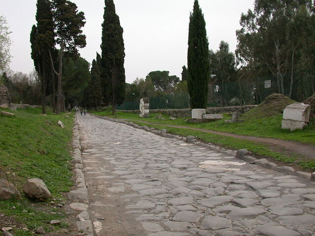 Original pavimento via Aurelia