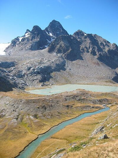 Vista de las montañas del valle de Aosta
