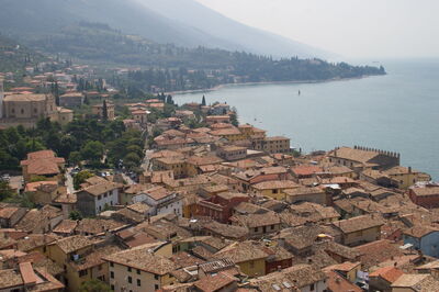 Vista desde la torre del castillo de Malcesine