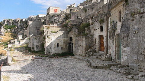 Casas escavadas en Matera
