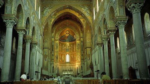 interior de la catedral de Monreale