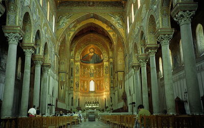 interior de la catedral de Monreale