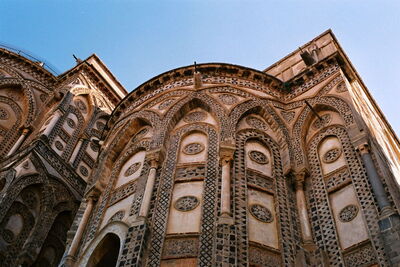 fachada exterior de la catedral de Monreale