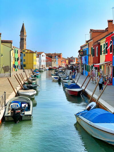Vista del canal en Burano