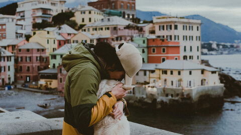 Por Cinque Terre con un perro