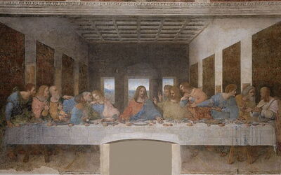 Fresco de la última cena de Da Vinci