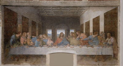 Fresco de la última cena de Da Vinci