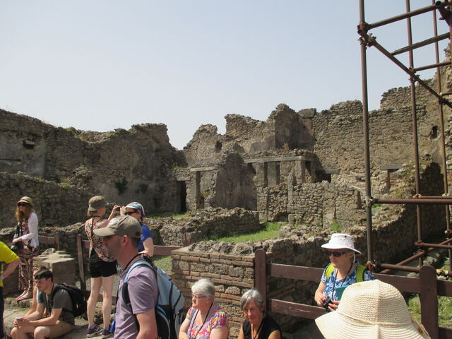 Turistas en Pompeya