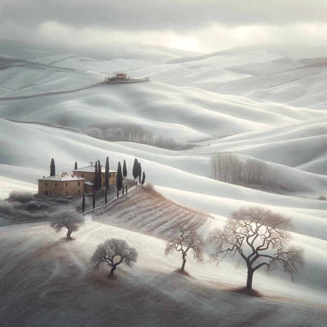 Tuscany in the snow