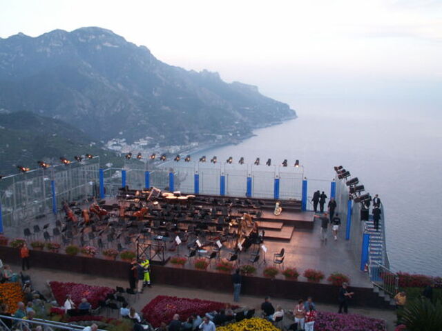 Escenario en el festival de música de Ravello