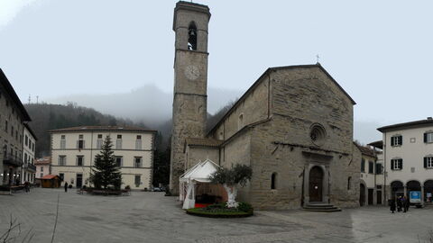 Plaza principal en Bagno di Romagna