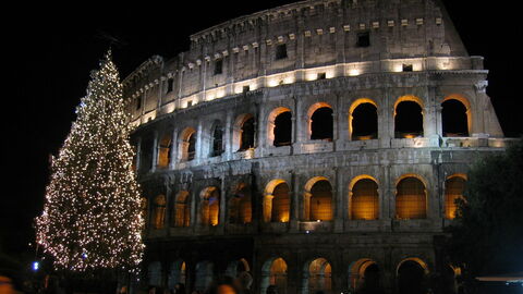 Coliseo en Navidad
