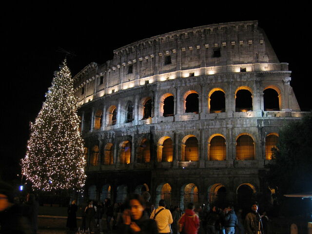 Coliseo en Navidad