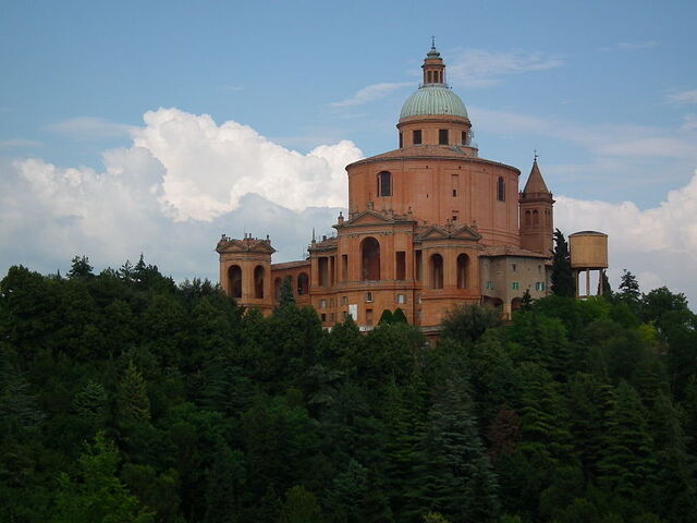 Vista del santuario de Madonna di San Luca