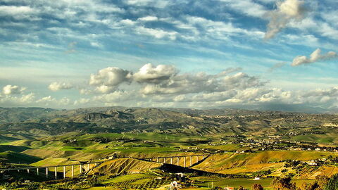 Vista de los alrededores desde Caltanissetta