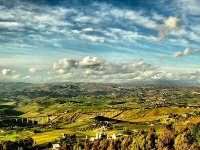 Vista de los alrededores desde Caltanissetta