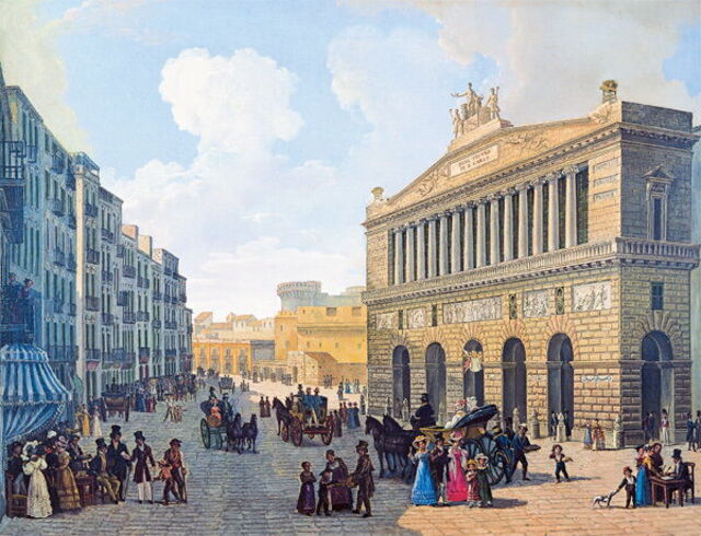 Casa de la Ópera San Carlo en 1830