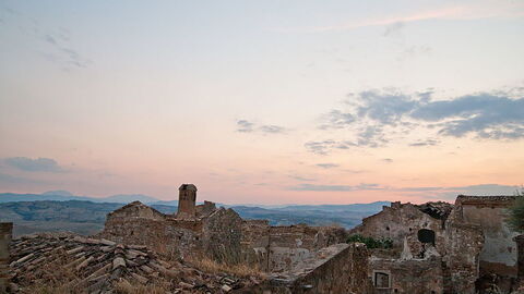 Atardecer en Craco