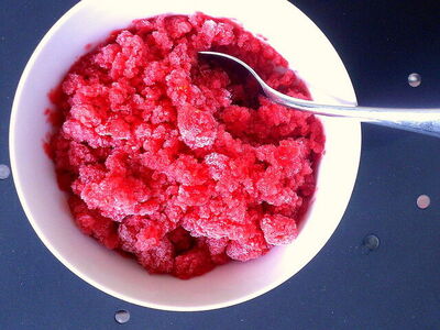 Granita de fresa