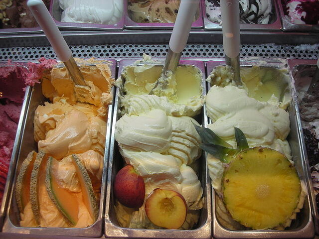 Seleccion de helados en una tienda