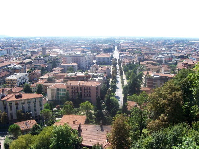 Parte baja de la ciudad de Bérgamo