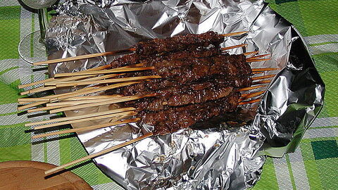 Cordero cocinado arrosticini