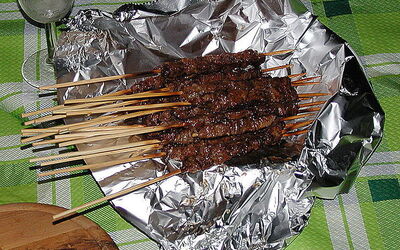 Cordero cocinado arrosticini