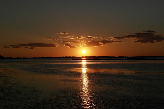 Orbetello, puesta de sol