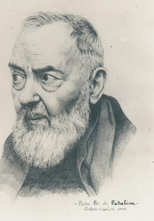 Dibujo de Padre Pío