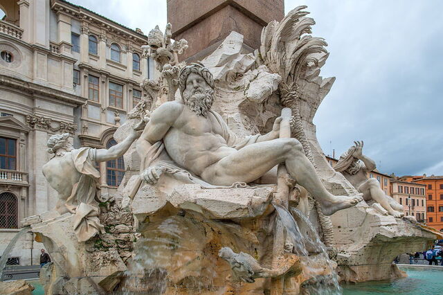 Fuente en Piazza Navona