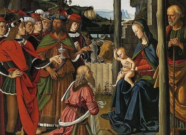 Adoración de los magos de Perugino
