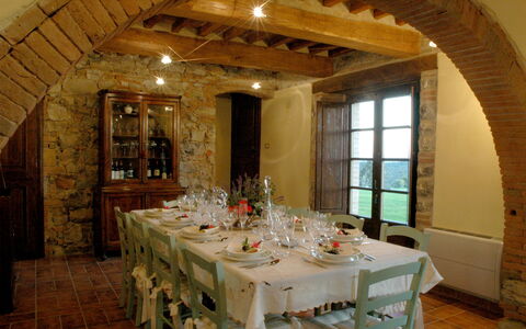 Villa Di Seripa: Habitación, Propiedad, Edificio, Techo, Arquitectura, Diseño De Interiores, Haz, Comedor, Bóveda, Mueble