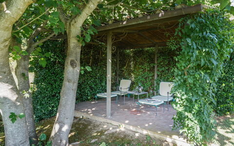 Villa San Lorenzo: Botánica, Árbol, Pérgola, Edificio, Casa, Arquitectura, Planta, Ocio, Sombra